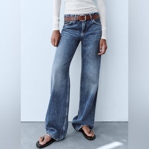 Zara Full Length TRF Mid Rise Denim